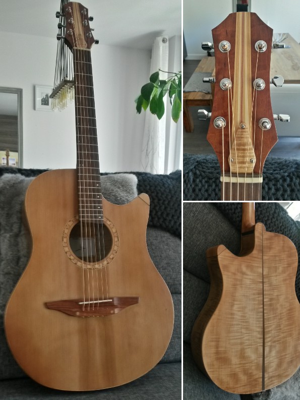 Guitare acoustique avec table d'harmonie en cèdre